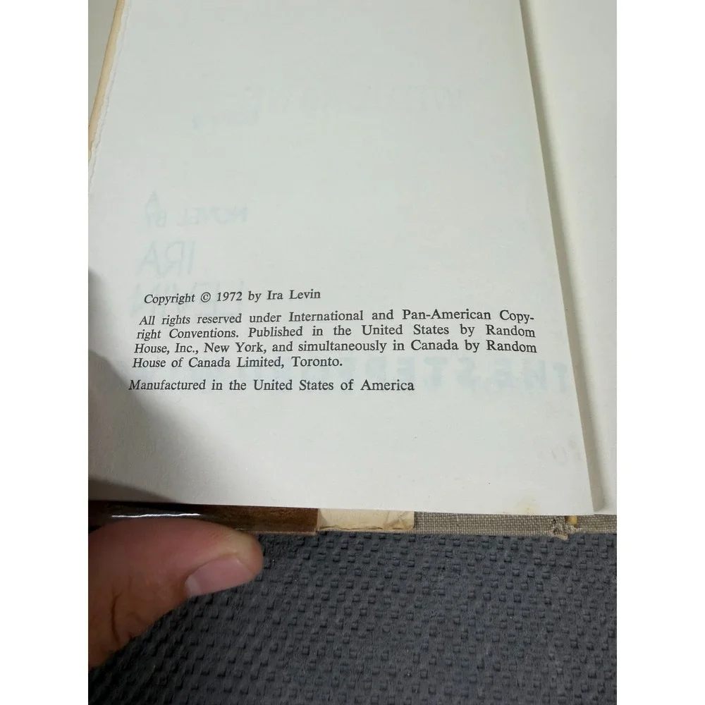 The Stepford Wives Ira Levin 1972 Hardcover Book Club Edition Ex-Library Vintage